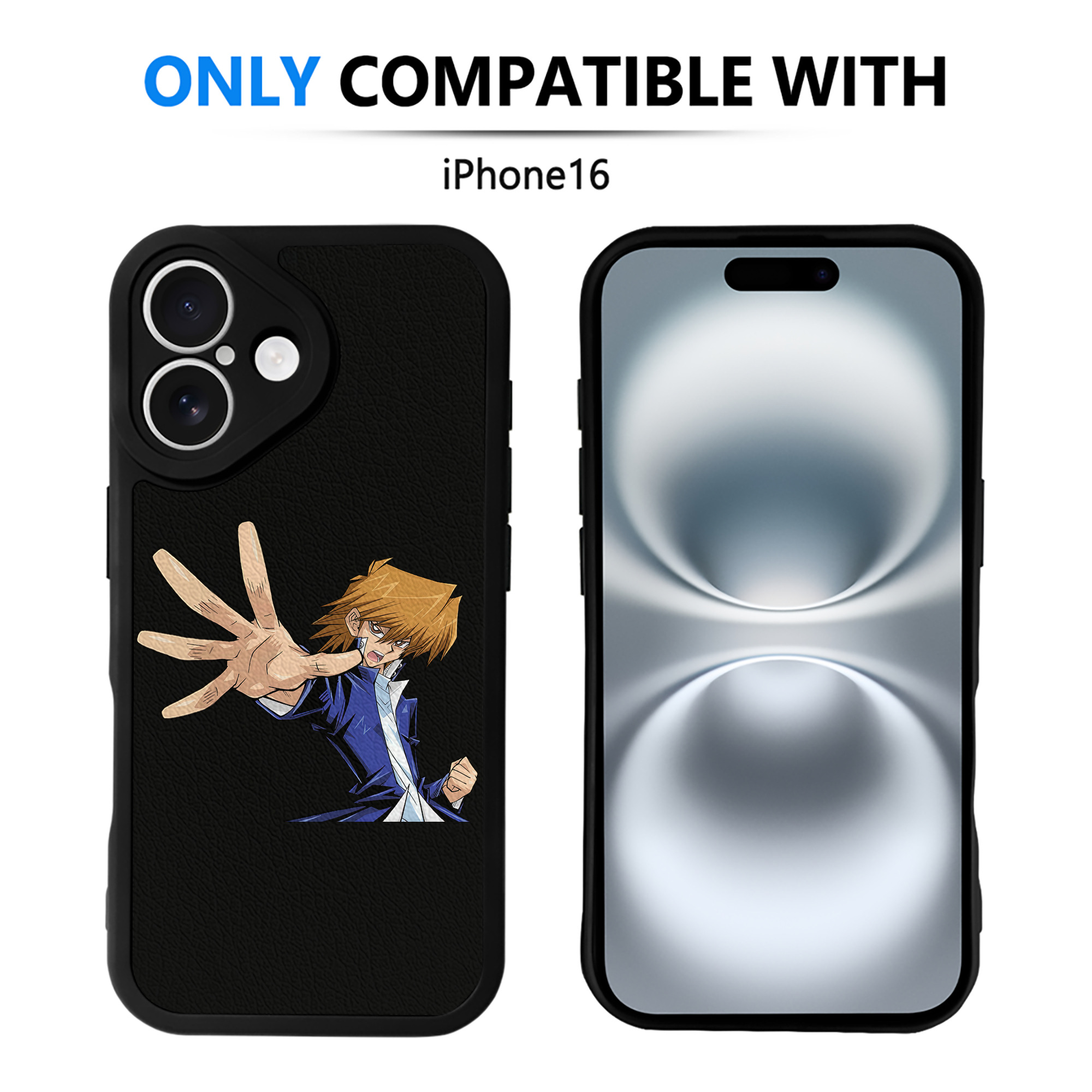 遊☆戯☆王 Yu-Gi-Oh! 【iPhone 16シリーズ対応】シリコンスマホケース（レザー調） 材質：シリコン